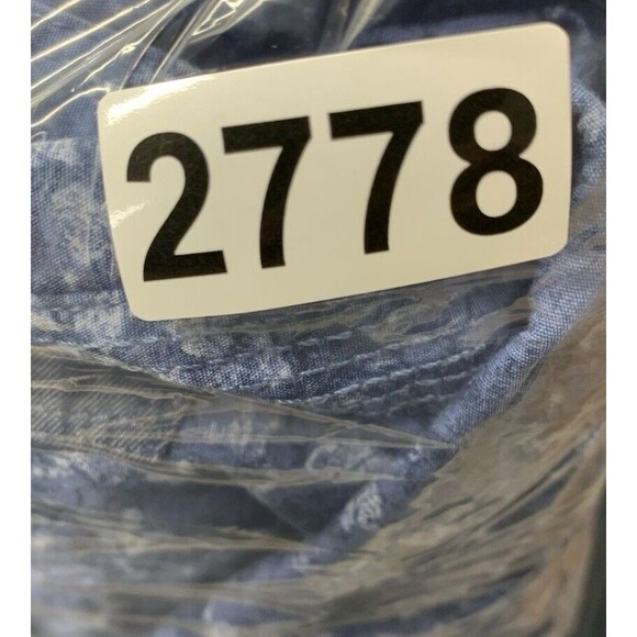 Calvin Klein Jeans Button Up Shirt Mens Size 2XL XXL Blue Floral Long Sleeve - Picture 16 of 16